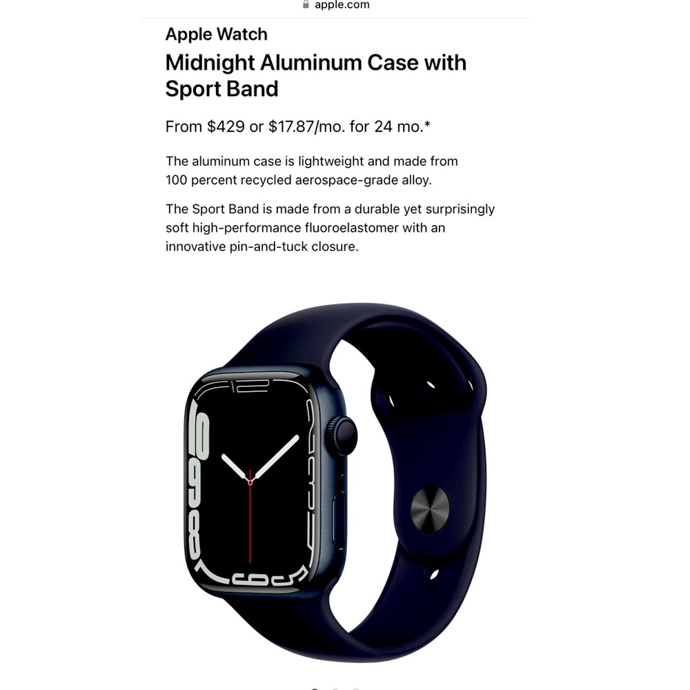 Brand New Apple Watch Series 7 (45mm)
Brand new in box. Never worn